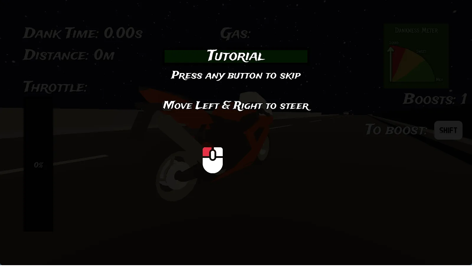 Screenshot of the game in the tutorial