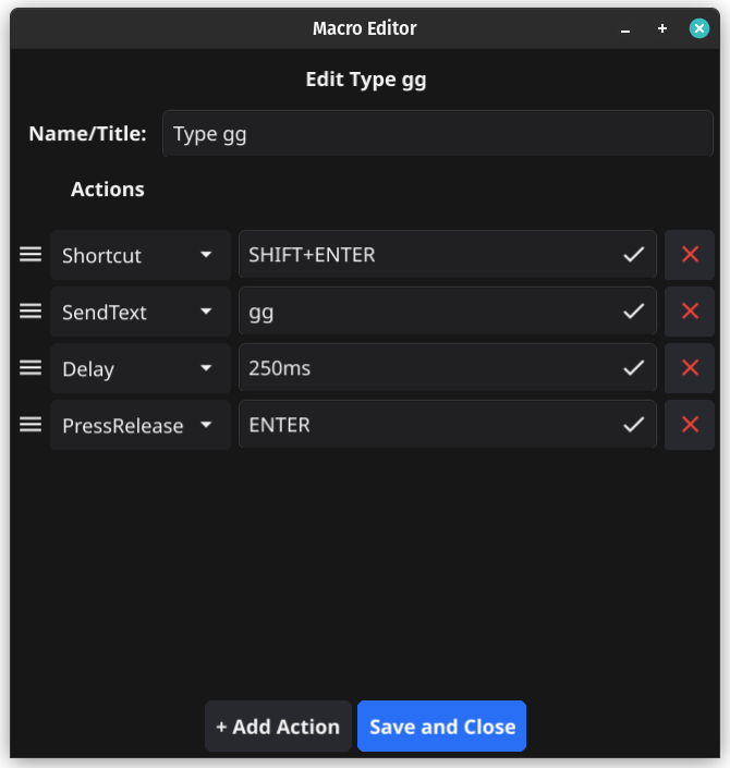 Macro Editor Screenshot
